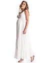 Seraphine Melody, Maxi Abito Premaman Boho, Bianco - 100% voile di cotone Vestiti_