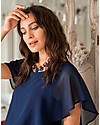 Seraphine Meredith, Top Premaman e Allattamento Elegante con Dettaglio Asimmetrico in Voile - Blu T-shirt