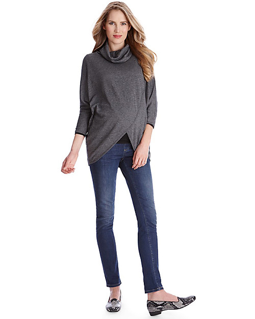 Seraphine Missy, Maglione Premaman e Allattamento Incrociato, Grigio - Fibra di bambù Cardigan