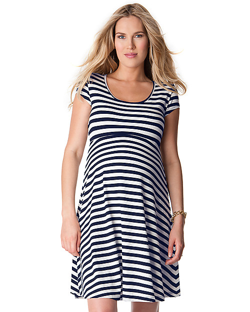 Seraphine Nicola, Abito Premaman Stile Navy - Bianco e Blu Vestiti_