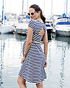 Seraphine Nicola, Abito Premaman Stile Navy - Bianco e Blu Vestiti_