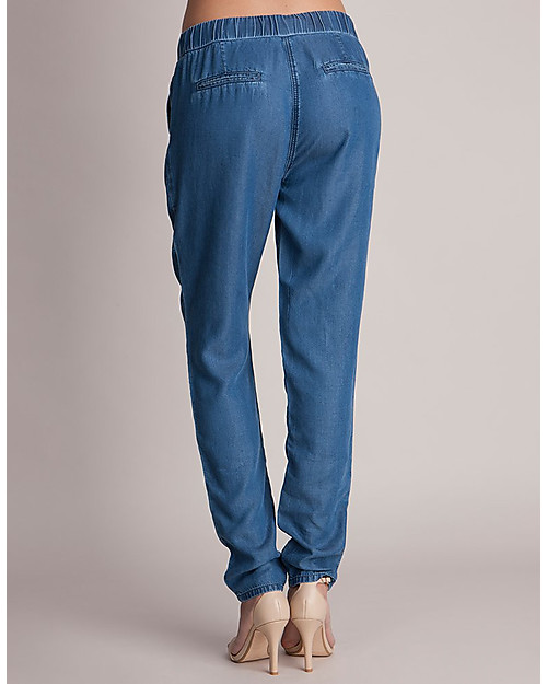 Seraphine Owen, Pantaloni Premaman, Blu - Morbidi e versatili Pantaloni Lunghi