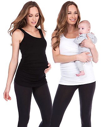 Seraphine Pacco da 2 Canotte Premaman e Allattamento Aniza - Nero e Bianco T-Shirt e Canotte