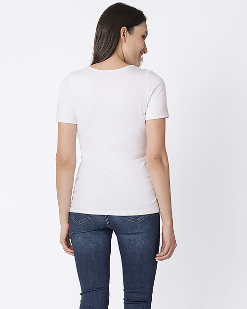 Seraphine Pacco da 2 T-Shirt Premaman e Allattamento in bambù Laina - Nero e Bianco T-shirt