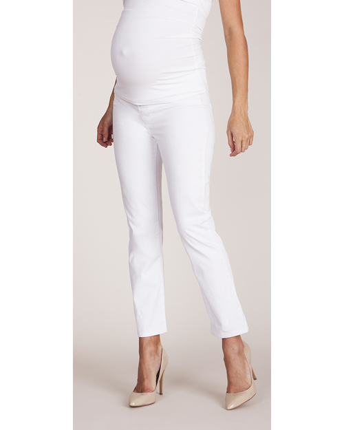 Seraphine Pantaloni Premaman Capri - Bianchi Pantaloni Lunghi