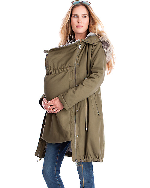 Seraphine Parka Penelope Premaman e Copri Porta Bebè 3 in 1- Perfetto prima e dopo la gravidanza! Giacche