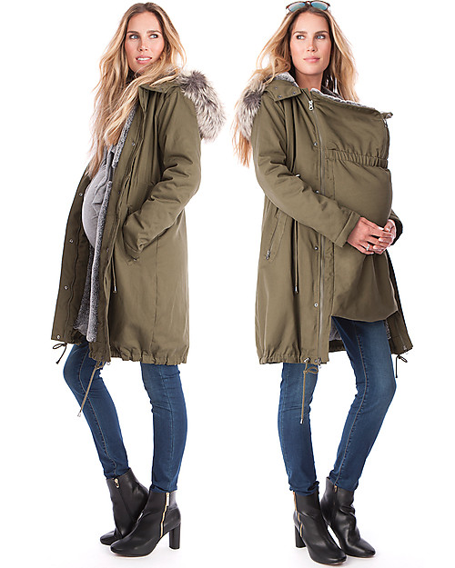 Seraphine Parka Penelope Premaman e Copri Porta Bebè 3 in 1- Perfetto prima e dopo la gravidanza! Giacche