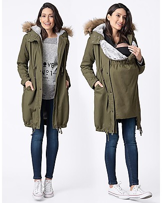Seraphine Parka Penelope Premaman e Copri Porta Bebè 3 in 1- Perfetto prima e dopo la gravidanza! Giacche