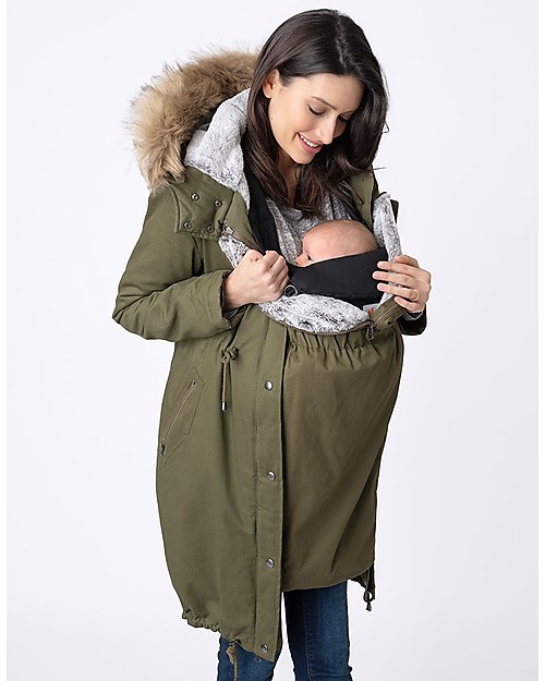 Seraphine Parka Penelope Premaman e Copri Porta Bebè 3 in 1- Perfetto prima e dopo la gravidanza! Giacche