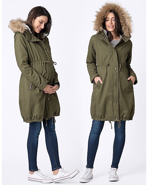 Seraphine Parka Penelope Premaman e Copri Porta Bebè 3 in 1- Perfetto prima e dopo la gravidanza! Giacche