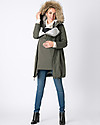 Seraphine Parka Premium Valetta Premaman e Copri Porta Bebè 3 in 1, Kaki - Prima e dopo la gravidanza! Piumini