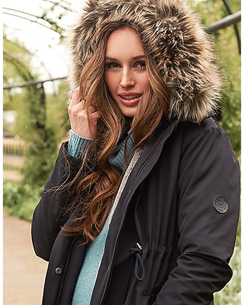 Seraphine Parka Premium Valetta Premaman e Copri Porta Bebè 3 in 1, Nero - Perfetto prima e dopo la gravidanza! Piumini