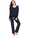 Seraphine Pigiama Premaman e Allattamento Eugenia Navy - Fibra di Bambù - Ultra Morbido Pigiami