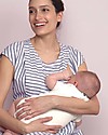 Seraphine Presley, Abito Premaman e Allattamento, Righe Bianco/Celeste - 100% cotone Vestiti_