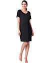 Seraphine Set 2 Camicia da Notte Premaman e Allattamento con Bottoni - Nero - Viscosa Camicie da Notte