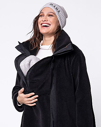 Seraphine Set 2 Cappelli "Mama Mini" Remi - per Mamma e Bebè - Grigio - Maglia di Cotone Cappelli Invernali