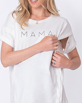Seraphine Set da 2 T-Shirt Mamma e Bebè Alba - Manica Corta - Avorio - Cotone Organico T-shirt