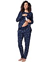 Seraphine Set Pigiama Premaman e Allattamento + Pigiama Bebè Aurora - Stelle Navy - Cotone Pigiami