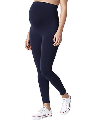 Seraphine Tammy Leggings Premaman Sopra la Pancia - Bambù Senza Cuciture - Blu Leggings