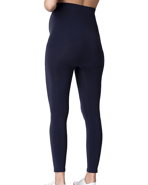 Seraphine Tammy Leggings Premaman Sopra la Pancia - Bambù Senza Cuciture - Blu Leggings