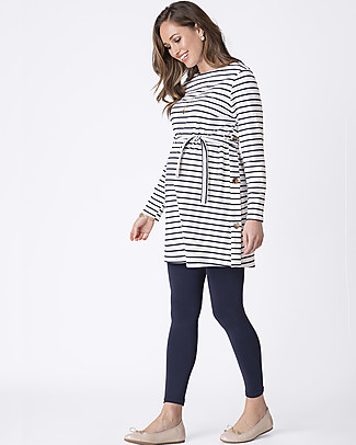 Seraphine Tammy Leggings Premaman Sopra la Pancia - Bambù Senza Cuciture - Blu Leggings