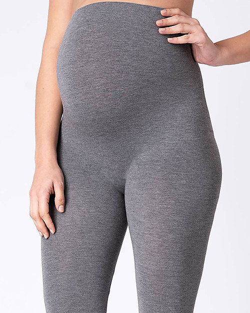 Seraphine Tammy Leggings Premaman Sopra la Pancia - Bambù Senza Cuciture - Grigio Leggings