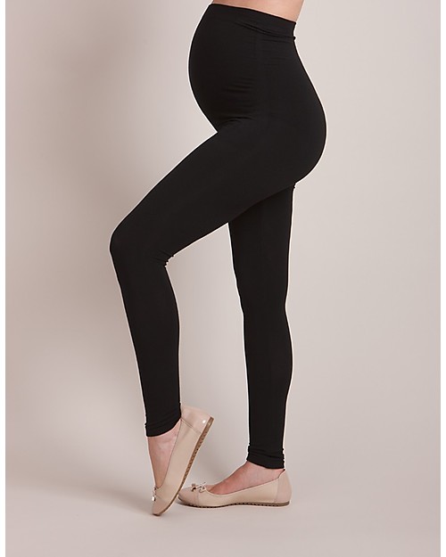 Seraphine Tammy Leggings Premaman Sopra la Pancia - in Bambù Senza Cuciture - Neri Leggings