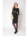 Seraphine Tessa Maternity Shift Dress - Black Tessa - Abito Tubino Premaman - Nero Vestiti_