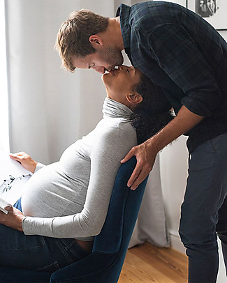 Seraphine Top Dolcevita Premaman e Allattamento Ember - Grigio - Bambù Maglie Manica Lunga