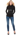 Seraphine Top Dolcevita Premaman e Allattamento in Bambù Rosie Nero (Fibra naturale e apertura da allattamento) T-shirt