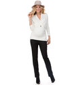 Seraphine Top Premaman e Allattamento - Scollo a V Incrociato - Avorio T-shirt
