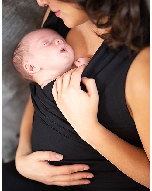 Seraphine Top Premaman e Portabèbè Pelle a Pelle Senza Maniche Winfrid, Nero T-shirt
