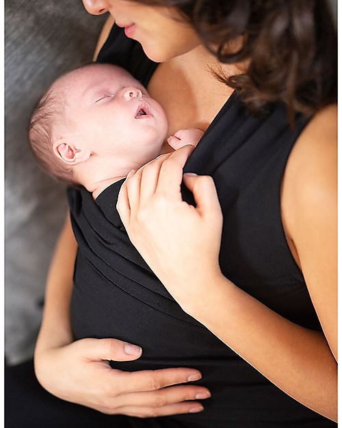 Seraphine Top Premaman e Portabèbè Pelle a Pelle Winifrid - Nero Canotte