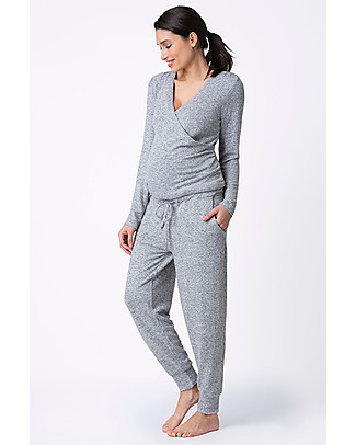 Seraphine Tuta Premaman Briar - Pantalone e Maglia - Grigio Chiaro Pantaloni Lunghi