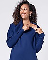 Seraphine Vestito Premaman e Allattamento Elena a Collo Alto - Navy - Cerniere Laterali Vestiti_