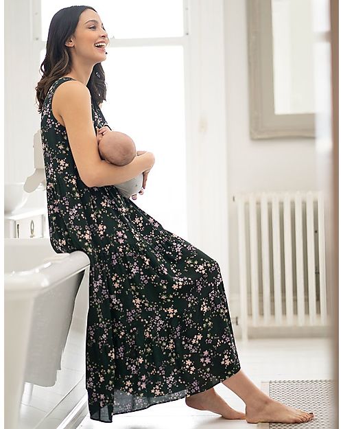 Seraphine Vestito Premaman e Allattamento Milly - Scollo a V - Senza Maniche - con Stampa Floreale Vestiti_
