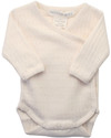 Serendipity Organics Body Neonato e Prematuri Pointelle Écru - Cotone Bio Body Manica Lunga