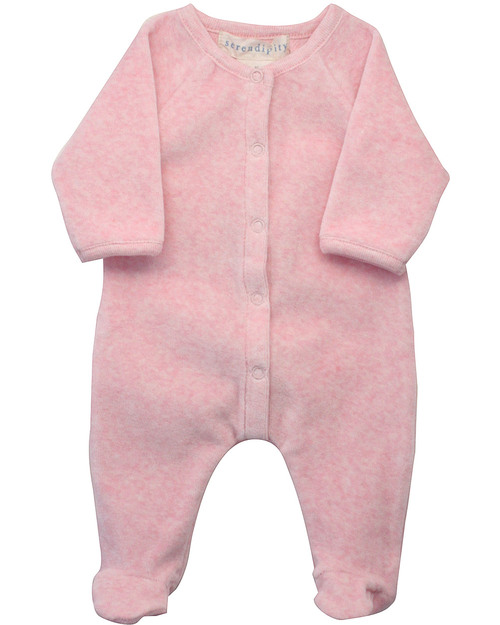 Serendipity Organics Tutina Neonati e Prematuri Ciniglia Rosa - Cotone Bio Tutine Lunghe