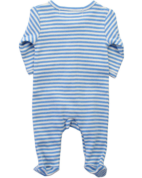 Serendipity Organics Tutina Neonati e Prematuri Righe Blu/Écru - Cotone Bio Tutine Lunghe