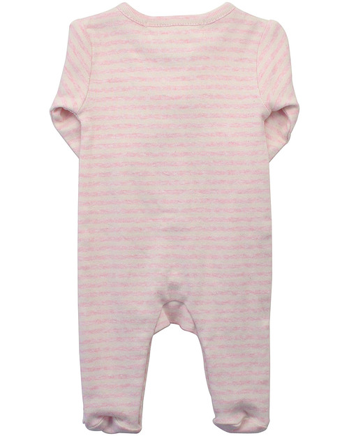 Serendipity Organics Tutina Neonati e Prematuri Righe Rosa/Écru - Cotone Bio Tutine Lunghe
