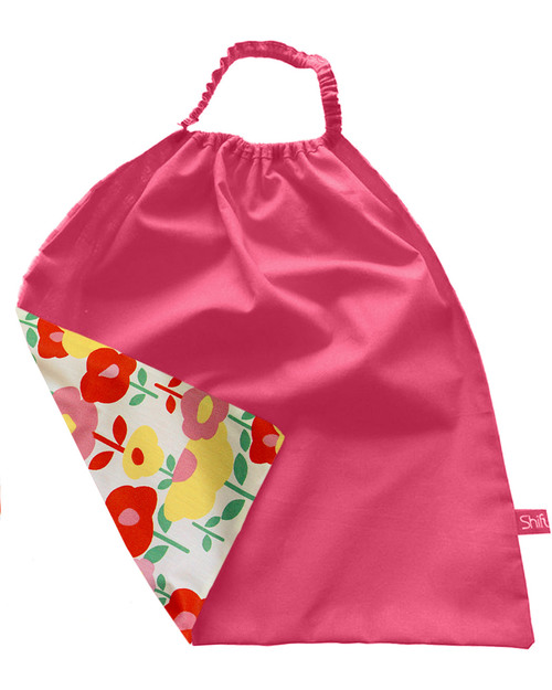 Shifumi Bavaglio con Elastico - Fiori 100% Cotone (Perfetto per l’asilo: si infila dalla testa senza lacci!) Bavagli con Elastico