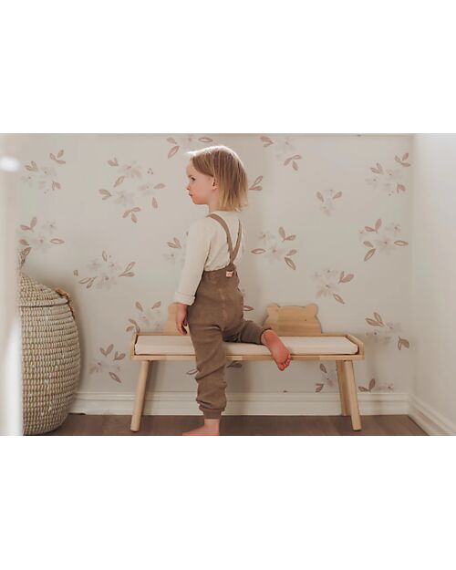 Silly Silas Calzamaglia Ampia Senza Piedi con Bretelle - Peanut Blend - 100% cotone Bio Certificato GOTS Calze