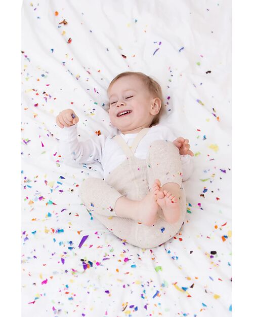 Silly Silas Calzamaglia con Bretelle senza Piedi - Cream Blend - 100% Cotone Bio Certificato GOTS Calze