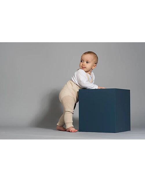 Silly Silas Calzamaglia con Bretelle senza Piedi - Cream Blend - 100% Cotone Bio Certificato GOTS Calze