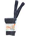 Silly Silas Calzamaglia con Bretelle senza Piedi - Dark Grey Blend - 100% Cotone Bio Certificato GOTS Calze