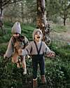 Silly Silas Calzamaglia Teddy con Bretelle senza Piedi - Grigio Scuro - Cotone Bio Calze