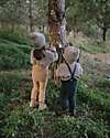 Silly Silas Calzamaglia Teddy con Bretelle senza Piedi - Grigio Scuro - Cotone Bio Calze