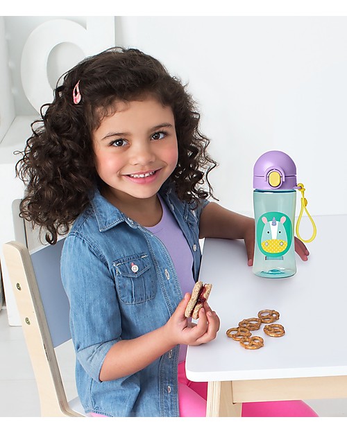 Skip Hop Borraccia Sportiva per Bambini, Unicorno - Tappo di Chiusura! Borracce non Termiche