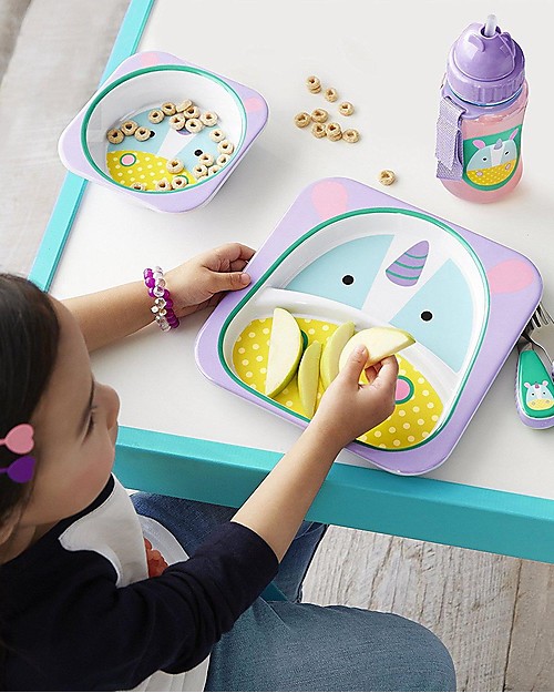 Skip Hop Ciotola Zoo per Bambini, Unicorno - Sicura e Resistente! Piatti e Scodelle