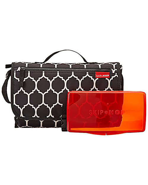 Skip Hop Pronto, Fasciatoio Portatile, Onyx - Grande, imbottito, con tante tasche! Fasciatoi